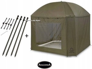 Parasol Anaconda Magist Carp Shelter + zestaw stabilizujący 