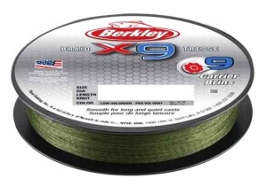 Plecionka Berkley X9 Braid 0,25mm 300m 27kg Lov vis Green